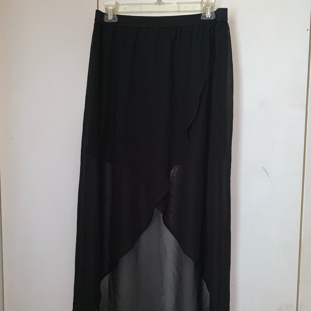 Black chiffon skirt